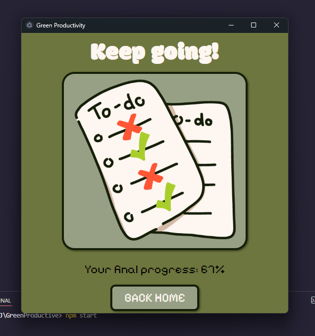 Green Productive : To-do list desktop application